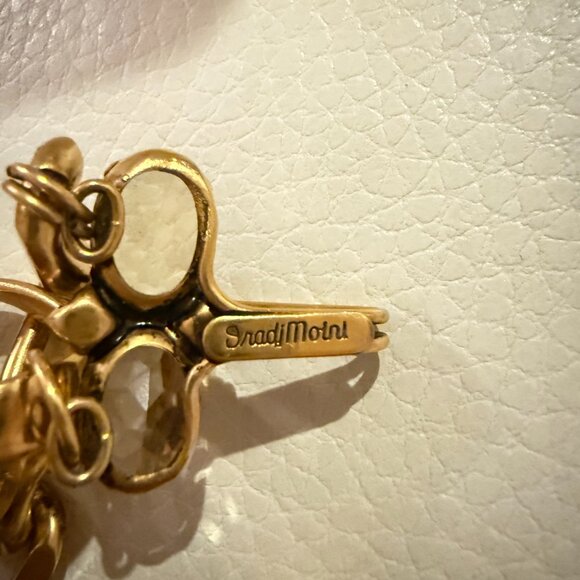 VINTAGE IRADJ MOINI AMETHYST LABRADORITE TURQUOISE NECKLACE BUG BROOCH - Picture 6 of 9